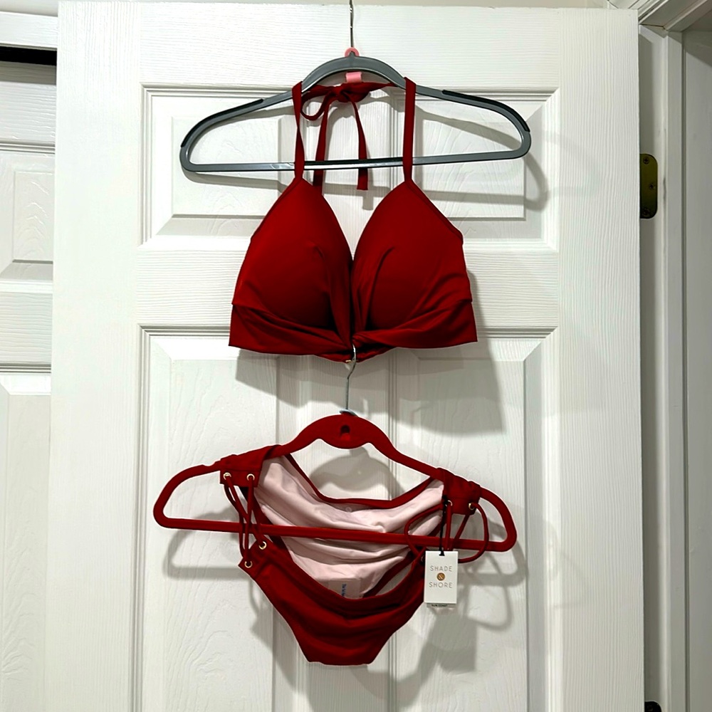 36 DD adjustable brand new bikini LG bottom cheeky color clay brown